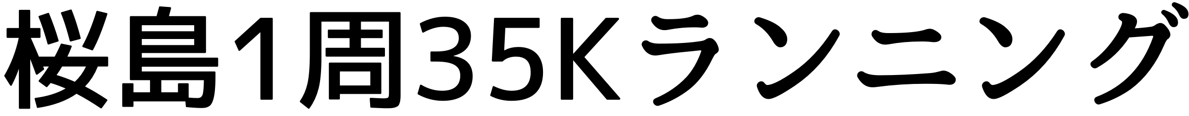 桜島1周35Kランニング